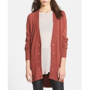 Leith High Low Wool Long Cardigan